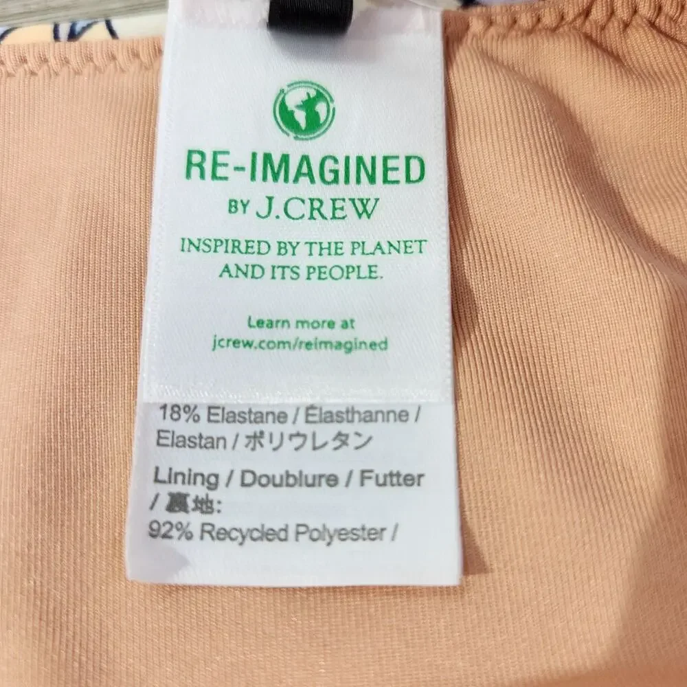 J. Crew Curved-waist Cheeky Bikini Bottom Kaleidoscope New W Tags Women's Size M